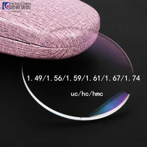 HONGCHEN Lentes ópticas 1,74 Visión única Asférica UV400 EMI Gafas Lentes de anteojos con recubrimientos antiradiación