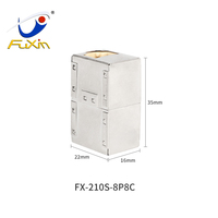 Acoplador de Cable de red Ethernet RJ45, Cat5e, conector hembra a hembra, acoplador en línea para Cat6