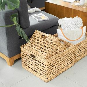 Panier de rangement de jacinthe à eau, corbeille tressée à la main de haute qualité, vente en gros du Vietnam, offre spéciale - Product Image 6