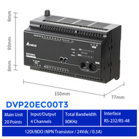 Controlador Lógico Programable (PLC) Delta DVP20EC00T3 Original en Stock, Serie DVP-EC3, 12DI 8DO, Transistor NPN, Montaje en Riel DIN, RS485