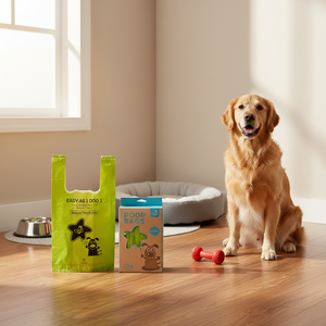 Bolsas para excremento de perro personalizadas en color y tamaño, hechas de material HDPE, compostables y sostenibles, fabricadas en Vietnam. - Product Image 1