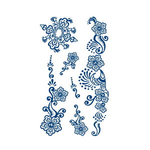 BXTAT GZ229to234 Temporaire Bleu Géométrique Tigre Scorpion Araignée Tatouages Papier Semi-permanent avec Période Plus Longue Genipa Juice - Product Image 6