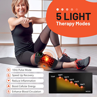 Appareil de thérapie par la lumière rouge sans fil 660nm & 850nm pour le massage du genou.