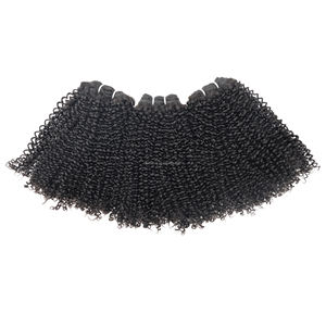 100 g/paquete de extensiones de cabello humano rizado Afro negro Natural Remy ruso de trama de cabello humano para mujer negra - Product Image 3