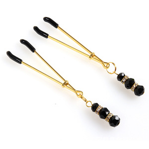SM Black <span class=keywords><strong>Diamond</strong></span> Long Pin erotico pinze per capezzoli per Bondage Gear - Product Image 4