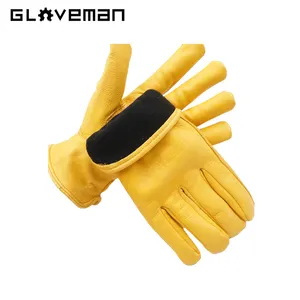 حفار شتوي سميك من GLOVEMAN للبناء الصناعي يقود أعمال السلامة من جلد الماعز من جلد البقر