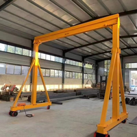 Grue mobile à portique compacte et légère, sans rail, en matériau haute résistance pour levage en atelier