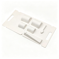 Vassoio in Carta Bianca Biodegradabile, Imballaggio per Prodotti Skincare, Rivestimento in Polpa Modellata, Materiale Ecologico, Riciclabile
