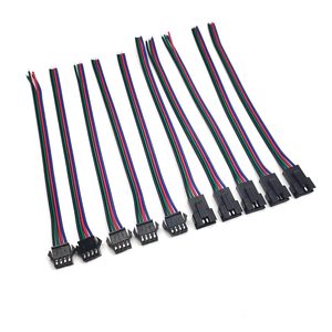 10 Đôi JST SM 2/3/4Pin Nam Nữ Kết Nối Adapter Cắm Với 22AWG Dây 12V DC 5050 3528 RGB dây Đèn LED - Product Image 2
