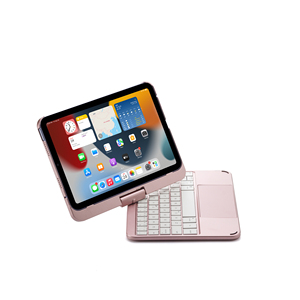 เคสแท็บเล็ตคีย์บอร์ดแบบทัชแพดแบบไร้สายหมุนได้360องศาสำหรับ <span class=keywords><strong>iPad</strong></span> Mini A17 <span class=keywords><strong>Pro</strong></span> 8.3นิ้วสีโรสโกลด์2024นิ้ว - Product Image 1