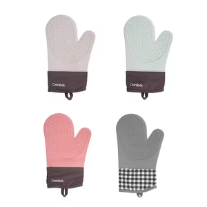 Accessoires ménagers : Gants de four en coton et silicone, résistants à la chaleur, pour la cuisine, personnalisables en gros - Product Image 4