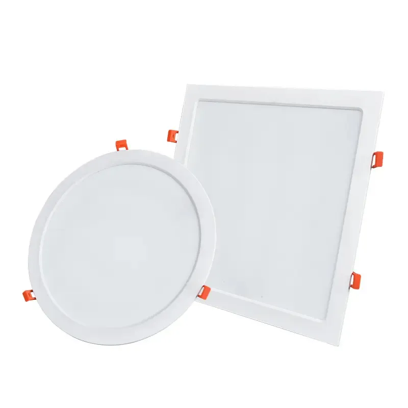 Nouvelles lumières intérieures surface ultra mince 60*60 carré rond 4 5 6 pouces 5w 7w 9w downlight encastré panneau lumineux