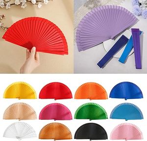 Solid Color Spanish Wooden Folding Stage <b>Fan</b> Dance Performance <b>Fan</b> <b>Large</b> Hand <b>Fan</b> Wedding Home Decor - Product Image 6