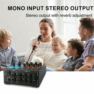 Consola Mezcladora de Audio Profesional TNH AMX-800 de 8 Canales, 4 Mezcladores de Sonido Estéreo en Vivo, Cada Canal Tiene Reverberación Independiente - Product Image 4