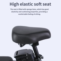 Trottinette électrique pliable avec moteur 500W, six amortisseurs, siège confortable et panier avant