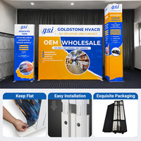 Stand de Exhibición de Longitud Flexible para Sistema de Iluminación de Salas de Exposición, Diseño de Base Reforzada con Tela Personalizada