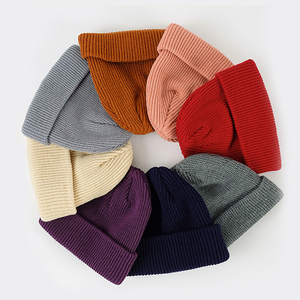 DDA576 Bonnet D'Hiver en Laine Tricotée Style Hip Hop Swag avec Bord Roulé, Bonnet de Pêcheur, Bonnet Docker - Product Image 6