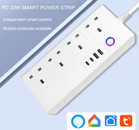 LangYeao 20W PD Akıllı Priz, 4AC Bağımsız Kontrol Özellikli Zigbee WiFi, Home Assistant SmartThings ile Çalışır