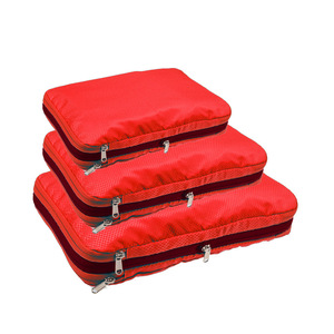 Sacs de voyage compressibles légers 3 pièces, cubes de rangement pour vêtements extensibles à double couche - Product Image 6