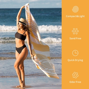 Toalla de playa de microfibra de gamuza fina impresa personalizada al por mayor - Product Image 1