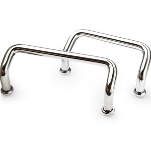 Poignées de meuble en acier inoxydable en forme de U, espacement des trous de 100 à 120 mm, quincaillerie industrielle durable, poignées chromées - Product Image 1