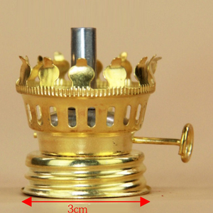 HoneyFly-soporte de lámpara de aceite Lotus, quemador de aleación de aluminio, lámpara de queroseno, regulador de Metal, vidrio Retro, lámpara de aceite - Product Image 4