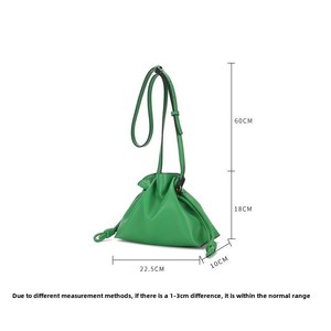 New Genuine Cowhide Leather Women's Crossbody Bucket Bag Fashionable Casual Small Shoulder Drawstring Bag for Autumn Season - Product Image 4