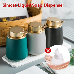 Tay Xà Phòng Dispenser Phòng Tắm Marbled Đen Gốm Abs 400Ml Bọt Và Kem Dưỡng Da Nhà Bếp Súp Dispenser - Product Image 5