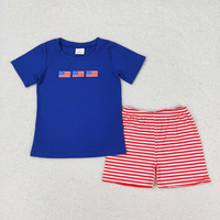 Ropa Infantil para el Día de la Independencia, 4 de Julio, Estampado de Bandera Americana, Conjuntos Casuales de Verano para Bebés, Niñas y Niños