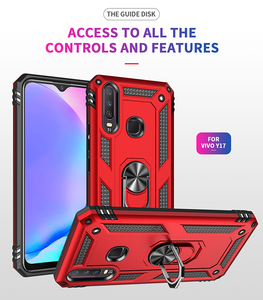IVANHOE Case เกราะกันกระแทกสำหรับ VIVO V15 Pro Y12 Y15 Y17 NEX <span class=keywords><strong>S</strong></span> X21 X23 X27รถแม่เหล็กป้องกัน Kickstand กรณีฝาครอบ - Product Image 3
