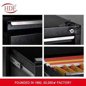 黒色の金属製キャビネット、<span class=keywords><strong>A3</strong></span>用紙収納、4段引き出し、スチール製、ショーウォーカー耐火性、縦型ファイルキャビネット - Product Image 4