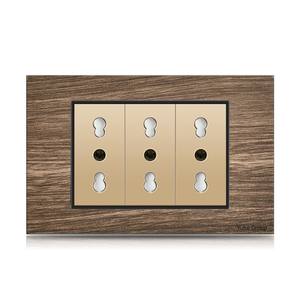 Interruptor de presión ligero portátil de madera, estándar italiano, con enchufe USB-C para exportación a la UE, estándar 118. - Product Image 4