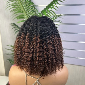 วิกผมหยิกแบบ Kinky Curly ขนาด 5x5 นิ้ว  พร้อมหมวกระบายอากาศ  วิกผมแท้ 100%  แบบมีเชือกผูกด้านหน้า สำหรับผู้หญิง - Product Image 3