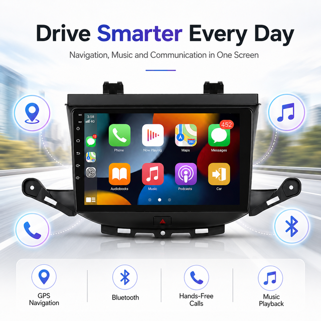 For Opel Astra K Buick Verano 9 Inch Radio DVD Player Screen Audio Canbus Compatible Dsp Factory Interface Stereo Voicecontrol