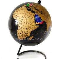 Globe terrestre en PVC pour enfants avec support pour gratter et révéler les cartes du monde, 20 cm, jouet éducatif décoratif
