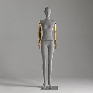 Boutique magasin de vêtements mode Mannequins femme placage main réglable velours corps complet Mannequin femme avec cheveux décorer - Product Image 5