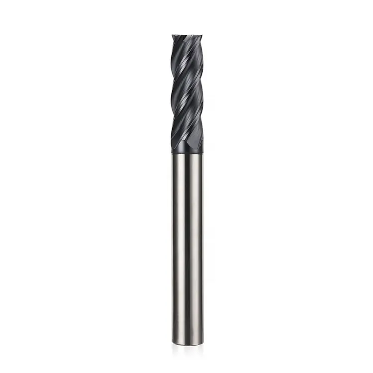 4 Flute Datar Penggilingan Pemotong Akhir Pabrik untuk Stainless Steel Hardstone Karbida Sisipan