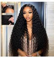Perruque mi-tête en cheveux humains avec cordon de serrage, dentelle 3*1, ligne de cheveux centrale, 100% cheveux naturels, prête à porter pour femme