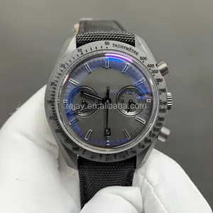 VS 남성 44mm 최고 품질의 스테인레스 스틸 케이스 Relogio 시계 9300 크로노그래프 기계식 자동 운동 남성 패션 시계