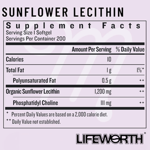 Lifeworth bỏ chặn vú bị tắc sữa hướng dương Lecithin Softgels hỗ trợ cho con bú bổ sung cho ống dẫn sữa bị tắc thuần chay - Product Image 4