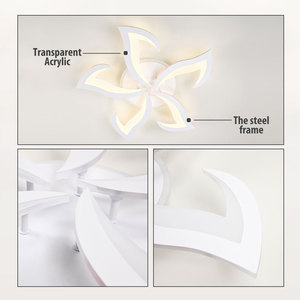 Vertak 5 người đứng đầu cánh hoa hoa phong cách Frosted Trắng Acrylic RGB hành lang cloakroom LED trần ánh sáng phòng ngủ LED trần đèn - Product Image 6