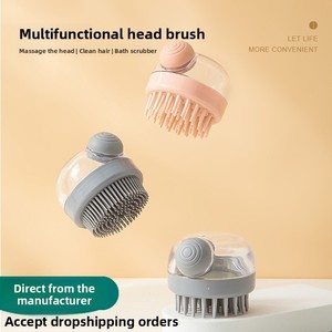 מברשת אמבטיה חדשה לחיות מחמד, מברשת עיסוי עם מתקן, מוצרי רחצה לחתולים וכלבים, מברשת סיליקון למקלחת וטיפוח כלבים - Product Image 2