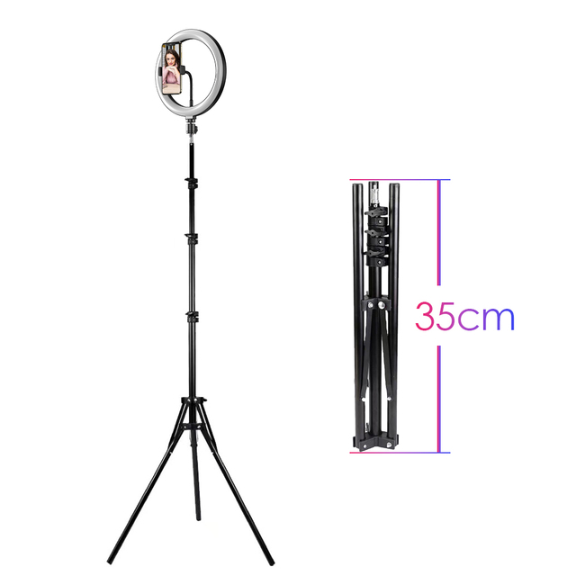 2024 Apexel Ring Light 26cm with Tripod 10 Inch Selfie Ring Light Beauty Fill Light for Live Streaming