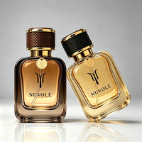 Bouteille de parfum noire 50 ml aux caractéristiques uniques, flacon de parfum carré en verre 30 ml, flacons de parfum vides avec emballage 100 ml