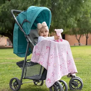 Manta de jirafa de peluche para bebé Vianney, 1m x 0,74m, ligera, hipoalergénica, regalo para cubierta de cochecito de bebé - Product Image 5