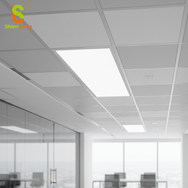 ShineLong Ultra-Thin 23mm Smart LED Panel Light CCT Dimming APP Control Energy Saving IP40 IK06 SMD2835 Light Source for Office