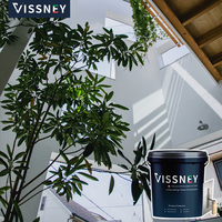 Revêtement liquide acrylique Vissney à texture granitique pour les murs périmétriques des villas, application par pulvérisation
