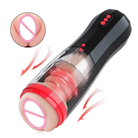 Masturbateur automatique réaliste pour hommes, avec vibration électrique, en forme de vagin, pour une stimulation réaliste.
