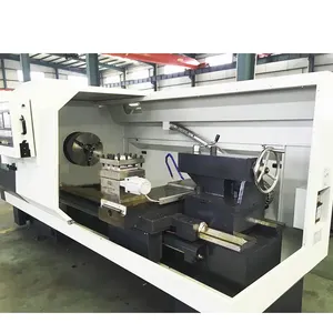 Professionele Fabriek Flat Bed Gang Type Gereedschap Draaien Cnc Draaibank Economische Cnc Draaibank Machine Met Automatische Bar Feeder