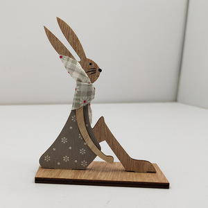 ตุ๊กตากระต่ายอีสเตอร์ไม้ งานแฮนด์เมด สไตล์ตกแต่งบ้านแบบนอร์ดิก ของตกแต่งภายในบ้าน สไตล์ที่ 1 สไตล์ที่ 2 - Product Image 2